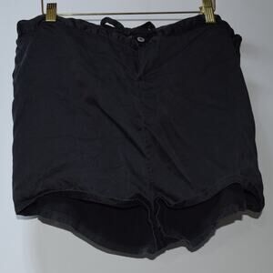 Women's Black Sleep Shorts Lounge Pajama Shorts Drawstring Size Large